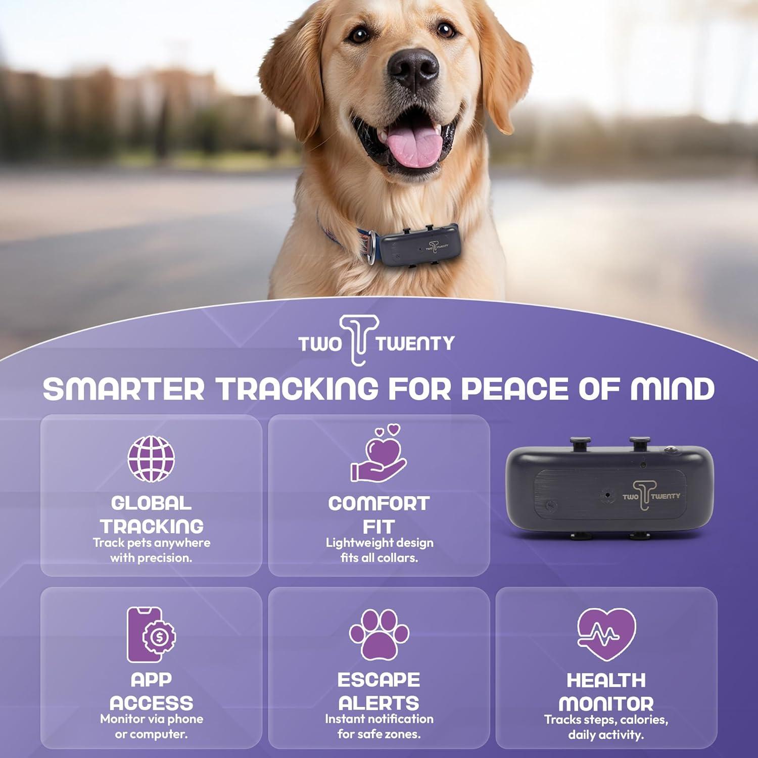 Rastreador GPS para Mascotas Two Twenty TT04 - Ligero y Recargable