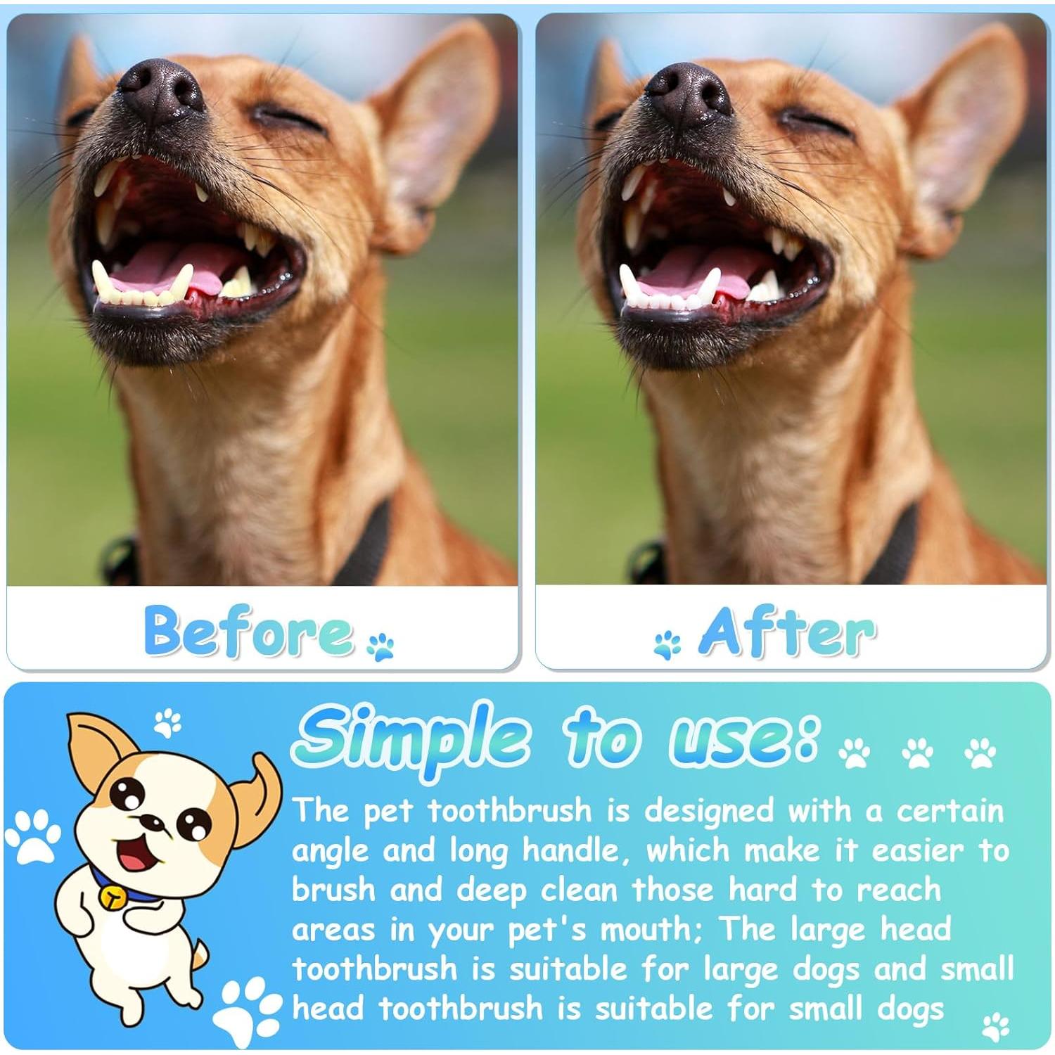 Cepillo de Dientes para Perros Honeydak - 70 Piezas Doble Cara