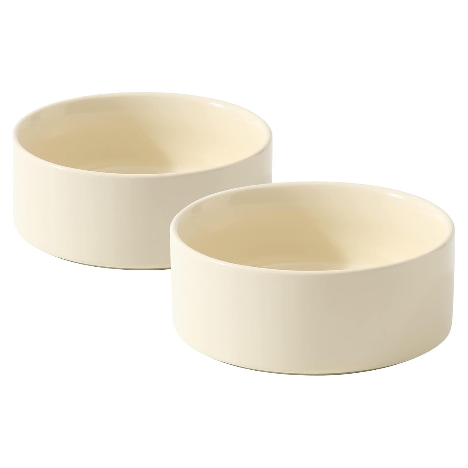 Juego de 2 Tazones de Cerámica Antideslizantes Havniva 400ml Beige