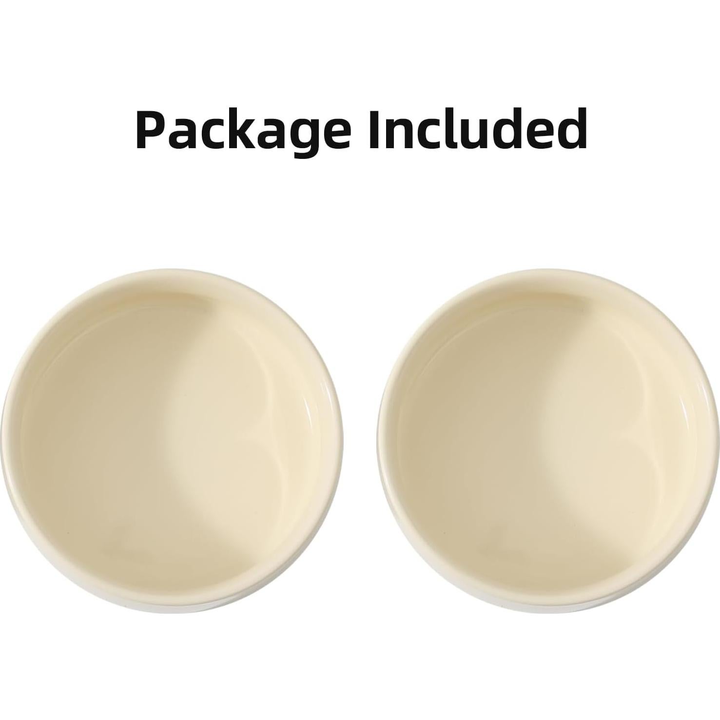 Juego de 2 Tazones de Cerámica Antideslizantes Havniva 400ml Beige