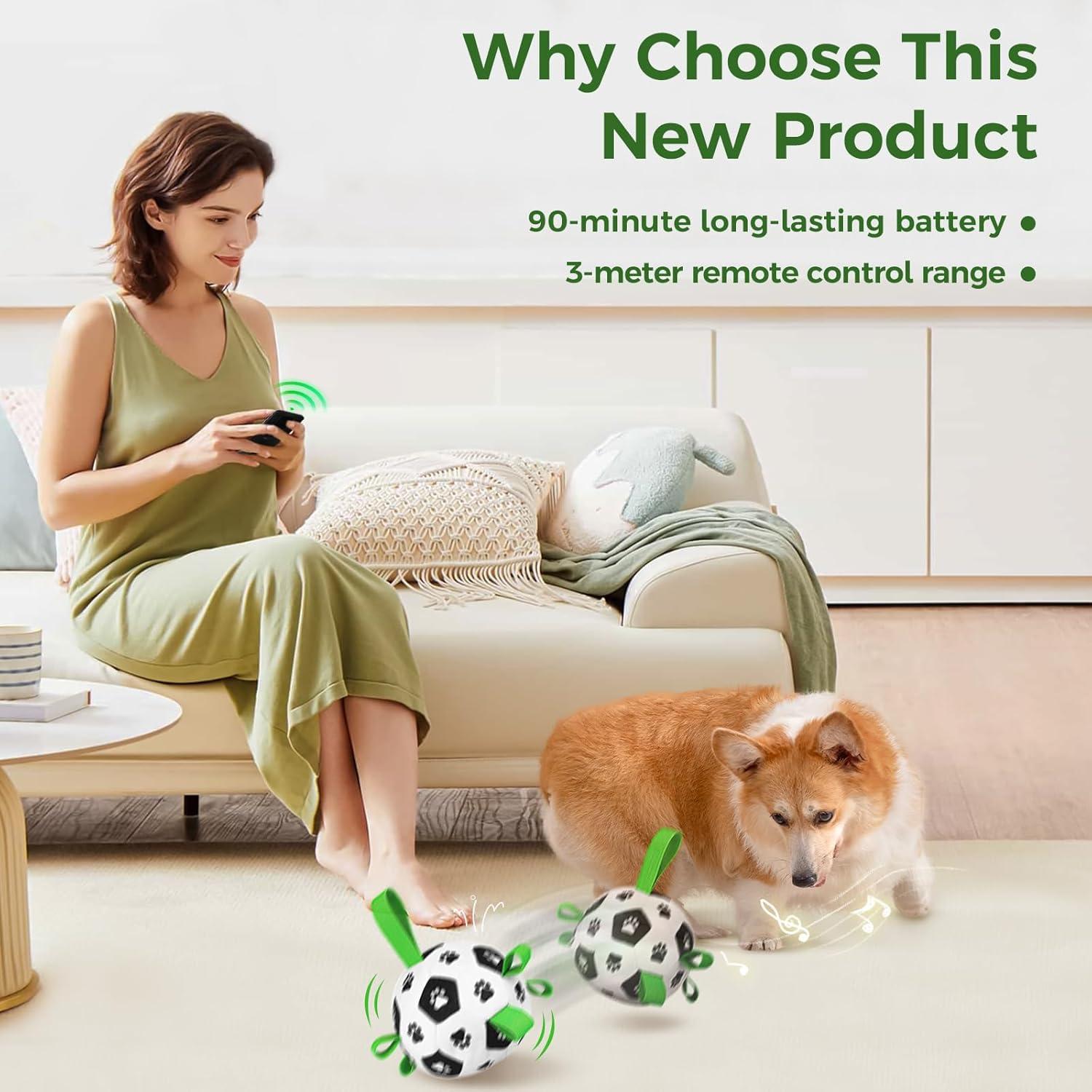 Pelota Interactiva para Perros QDAN con Control Remoto 12.7cm