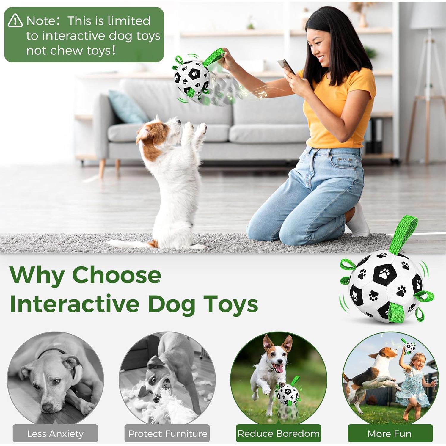 Pelota Interactiva para Perros QDAN con Control Remoto 12.7cm