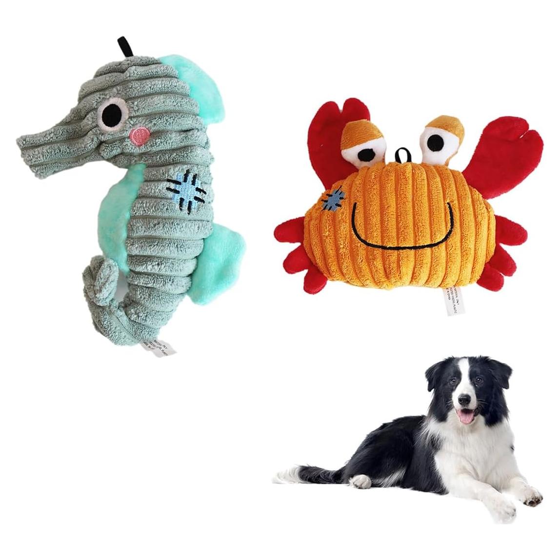 Juguete de Peluche Squeaky para Perros Pequeños y Medianos - 2 Paquete