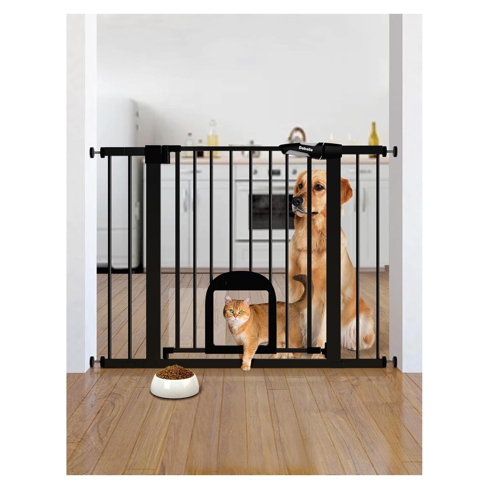 Puerta de Seguridad para Bebés Babelio 29-43" Ajustable Negra