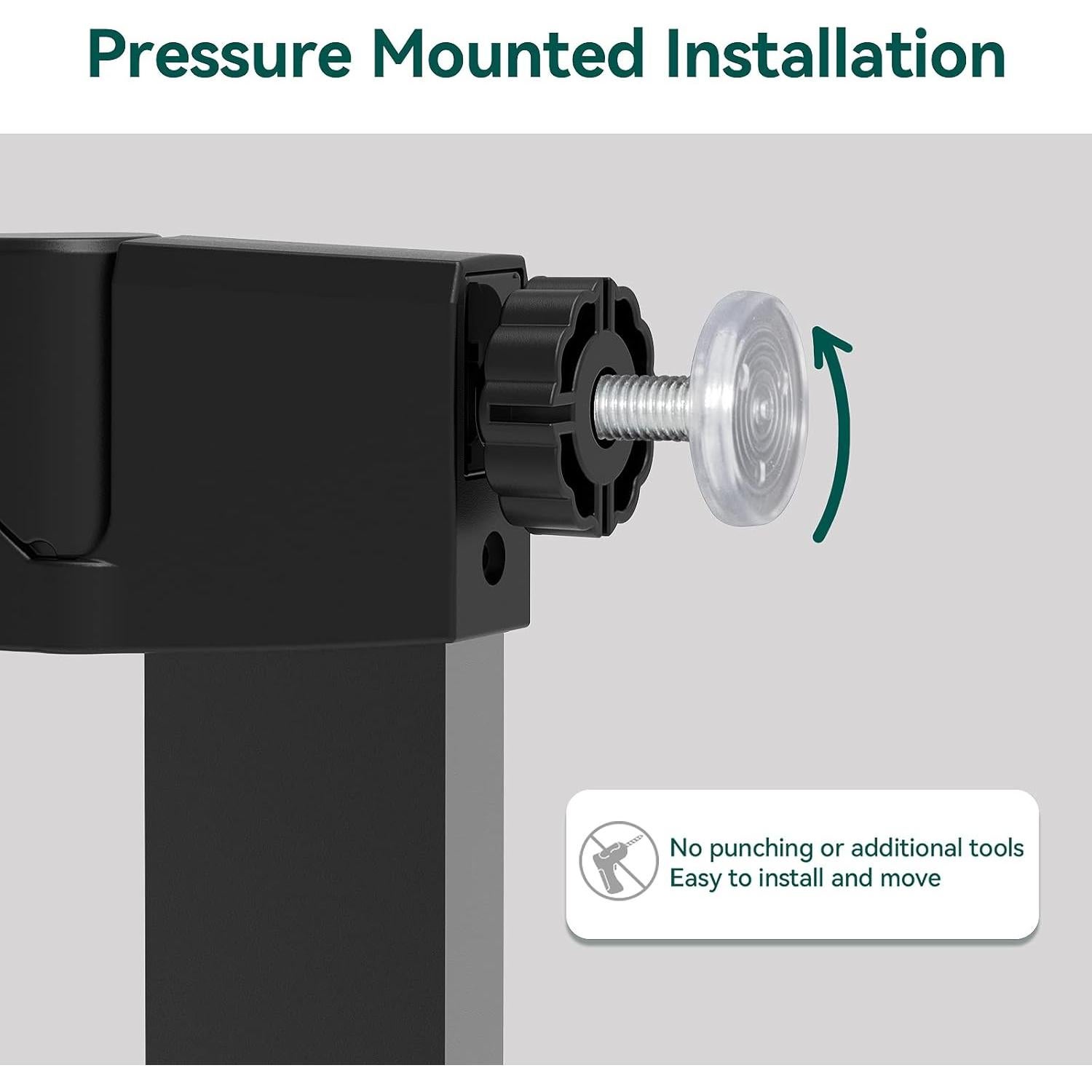 Puerta de Seguridad para Bebés Babelio 29-43" Ajustable Negra