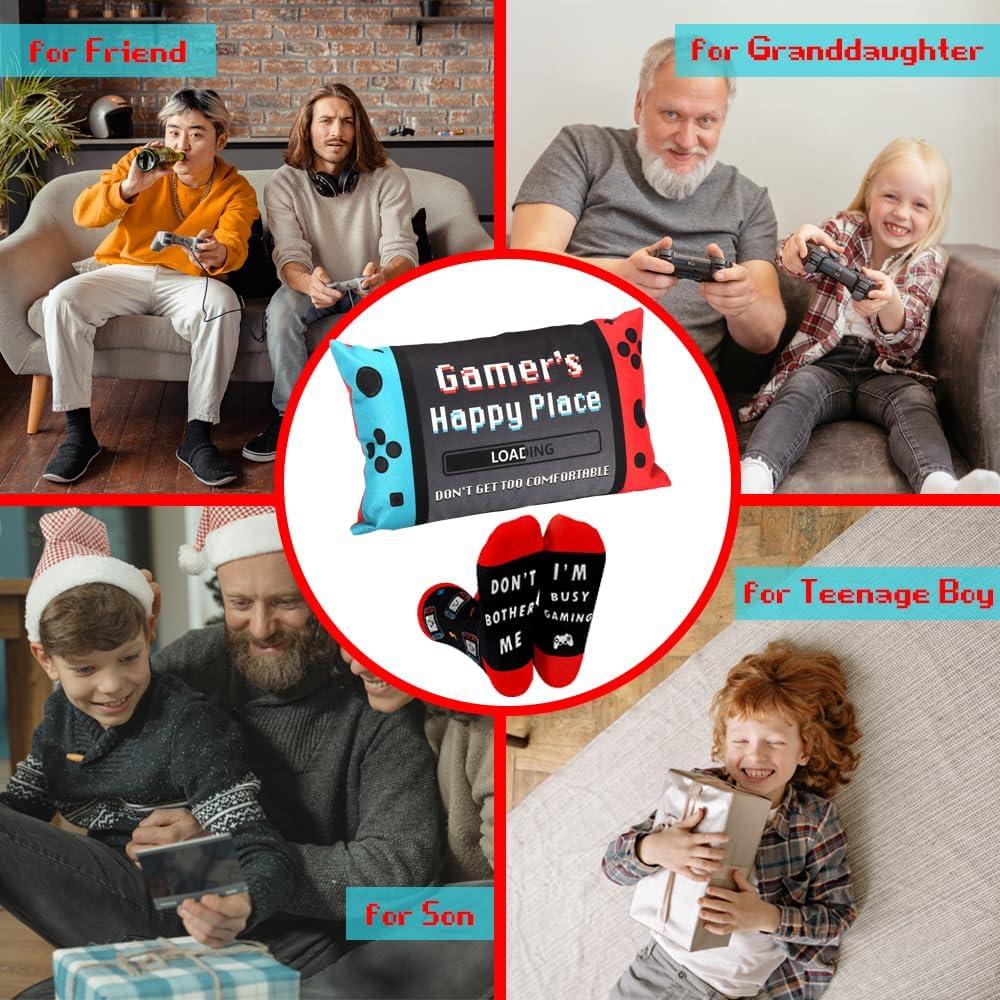 Set de Regalo Gamer Vida Gamer Ocupada - Funda 20x30 cm + Calcetines