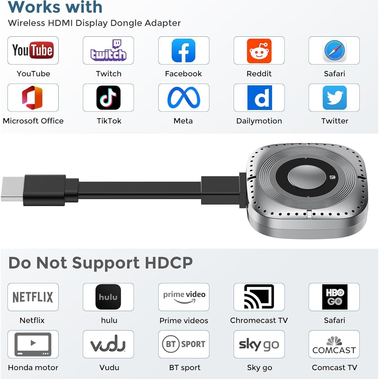 Transmisor y Receptor HDMI Inalámbrico Elalight 30FT 1080P