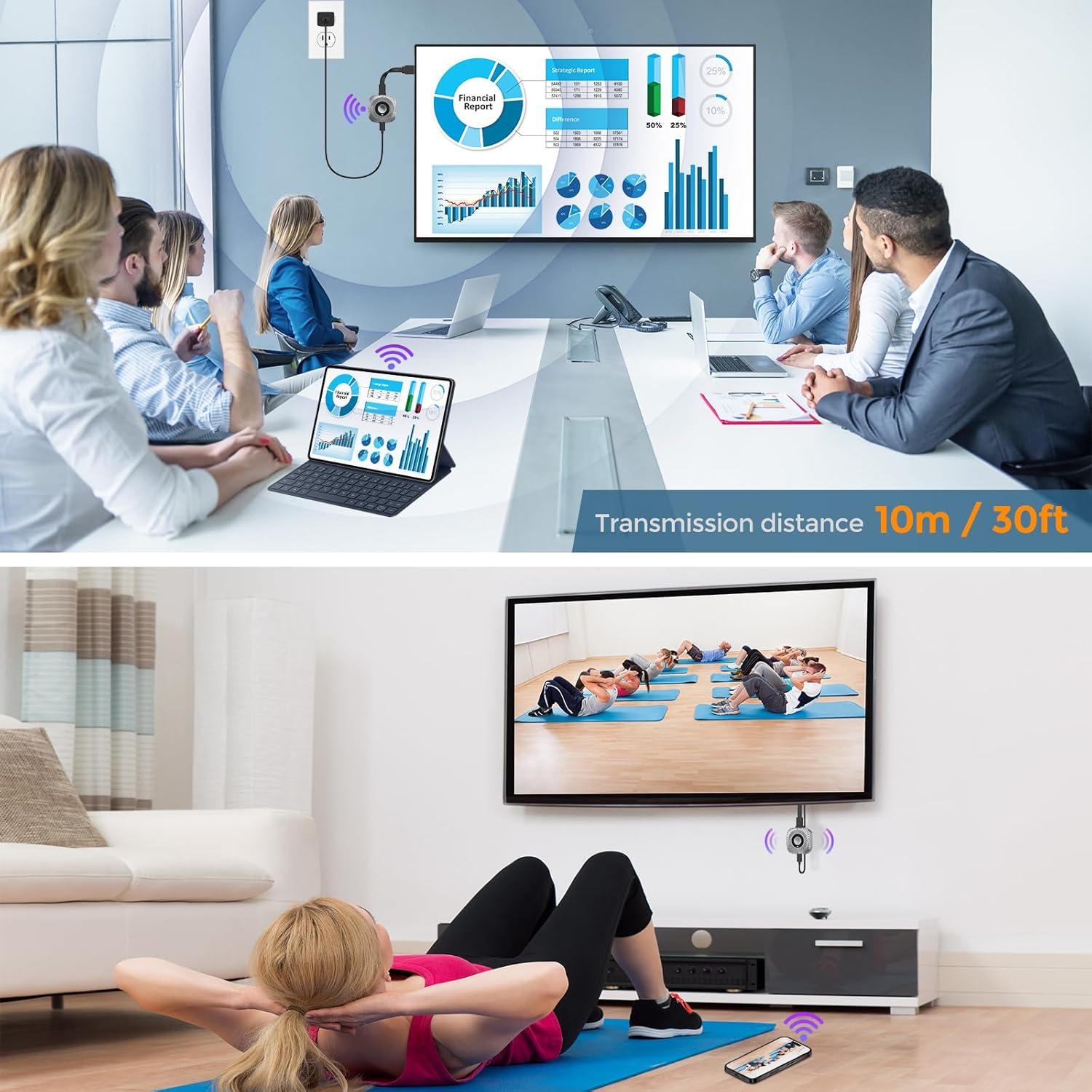 Transmisor y Receptor HDMI Inalámbrico Elalight 30FT 1080P