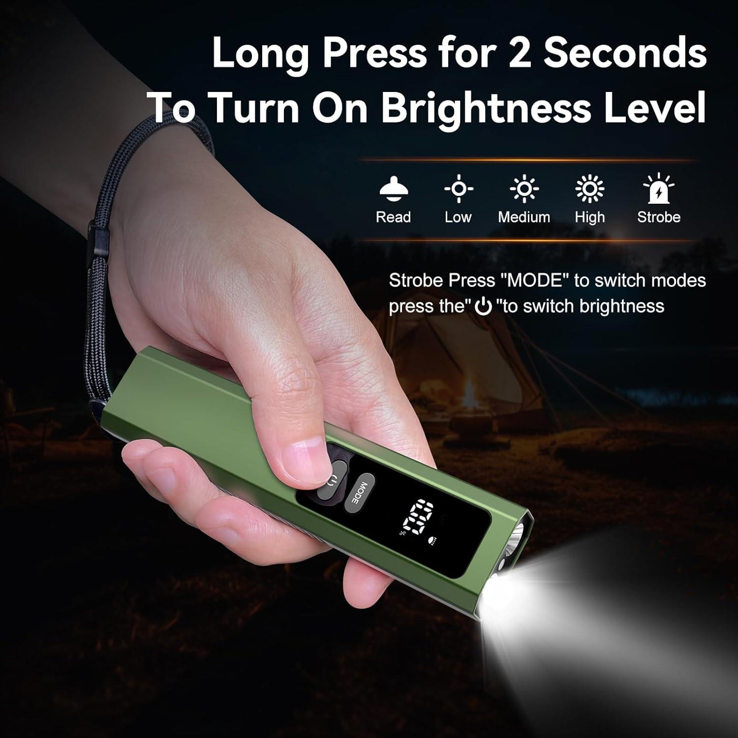 Linterna EDC PRO 4 en 1 DONGGUAN 500LM Verde USB-C