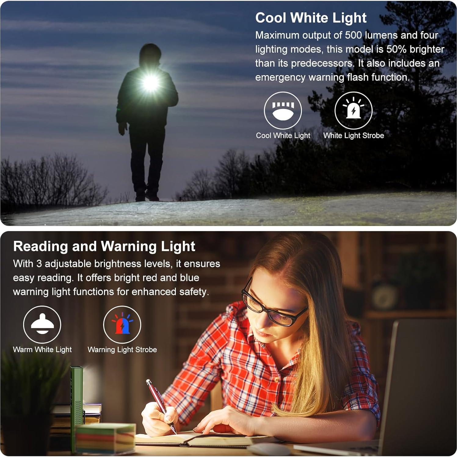 Linterna EDC PRO 4 en 1 DONGGUAN 500LM Verde USB-C