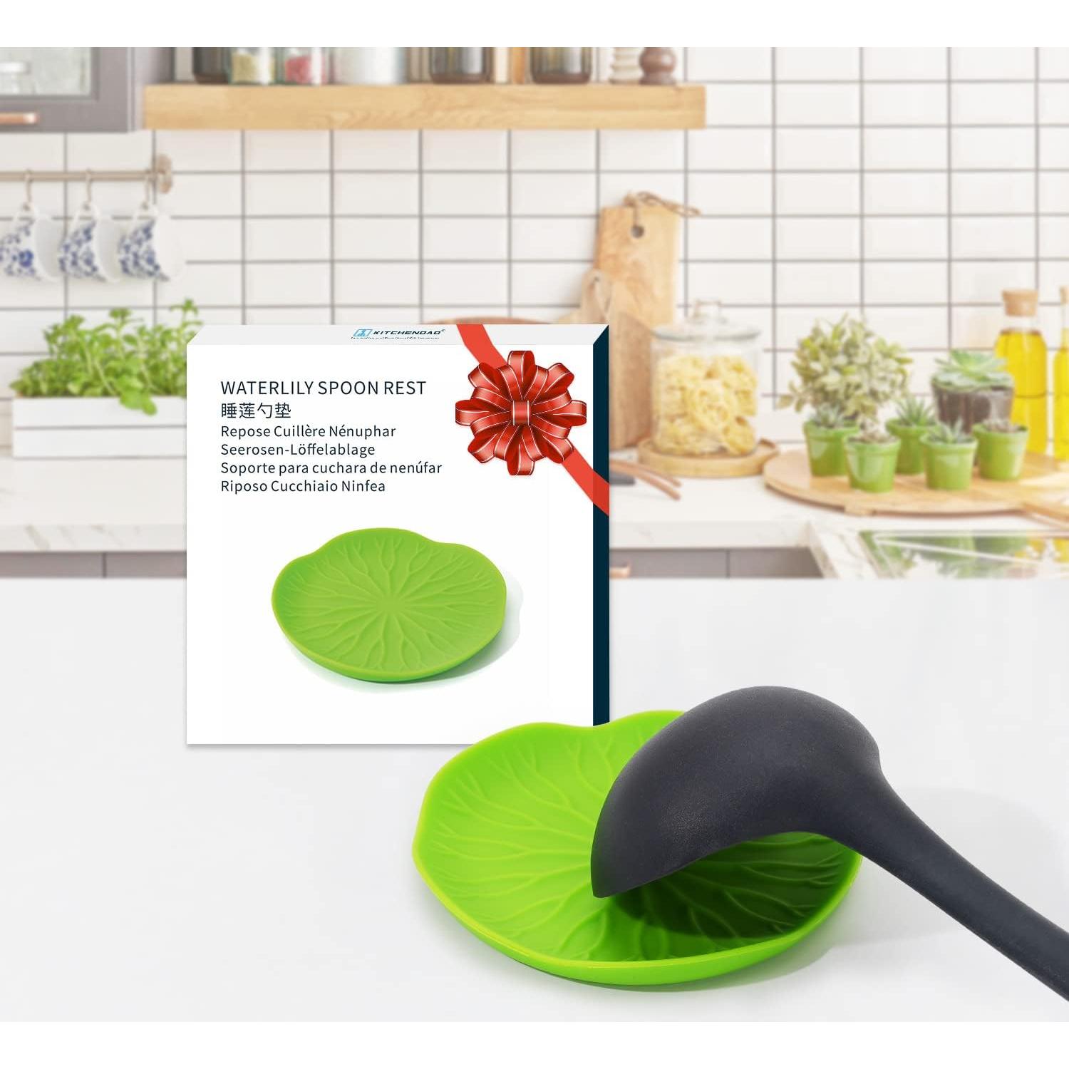 Soporte para Cucharas de Silicona KITCHENDAO - Lirio de Agua - 15x12cm