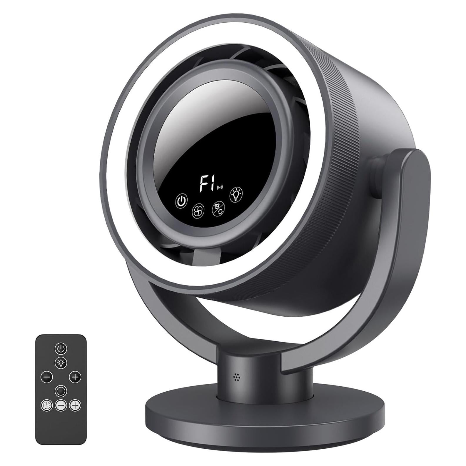 Ventilador de Escritorio Recargable Maoligo F168 con Luz LED