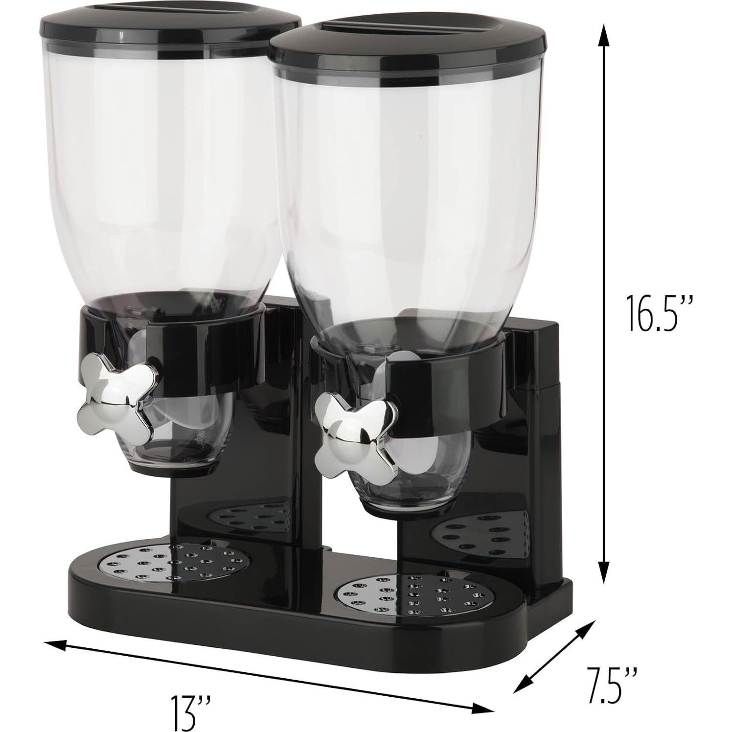 Dispensador de Comida Seca U-QE Doble Control 495 g Negro/Cromo