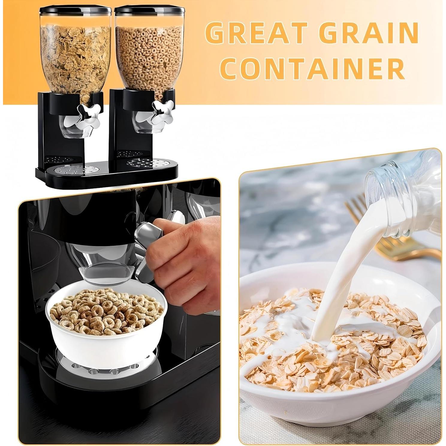 Dispensador de Comida Seca U-QE Doble Control 495 g Negro/Cromo