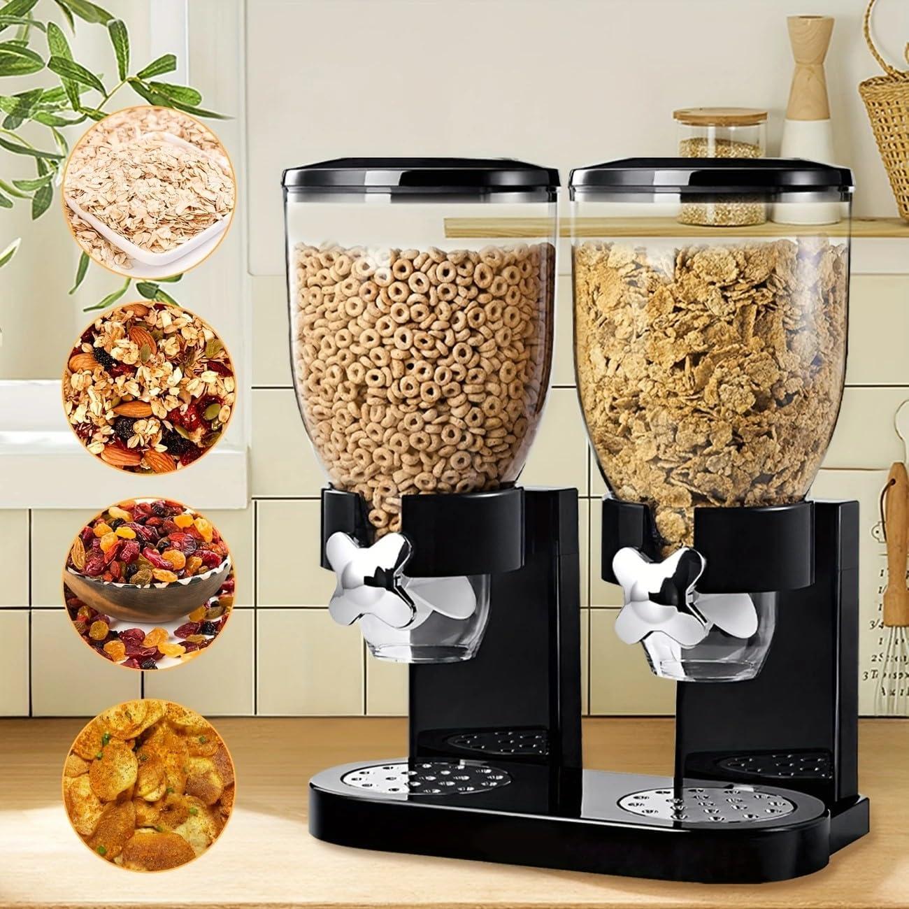 Dispensador de Comida Seca U-QE Doble Control 495 g Negro/Cromo