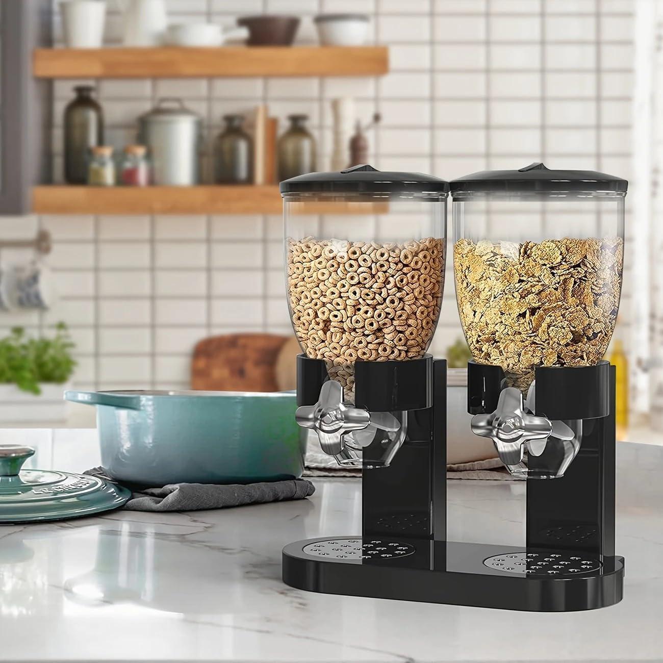 Dispensador de Comida Seca U-QE Doble Control 495 g Negro/Cromo