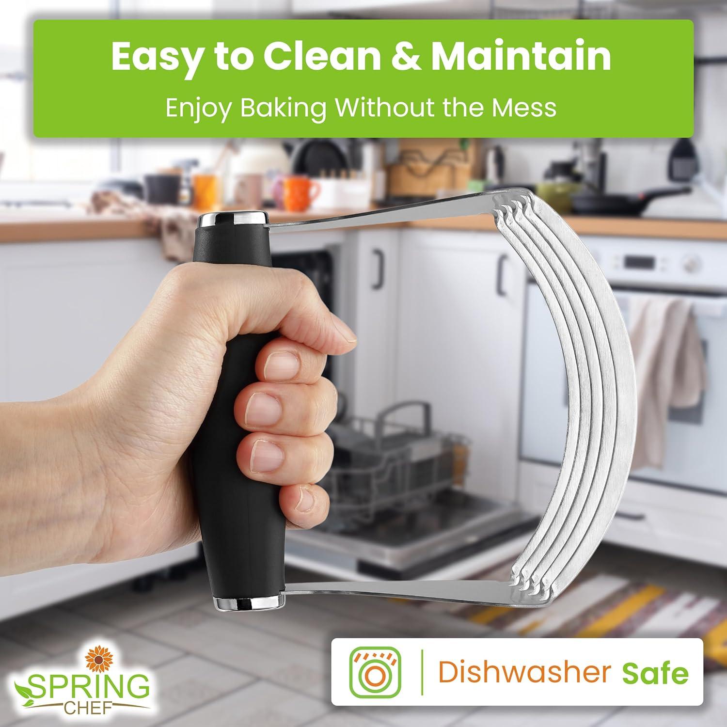 Cortador de Masa XL Spring Chef Acero Inoxidable Negro