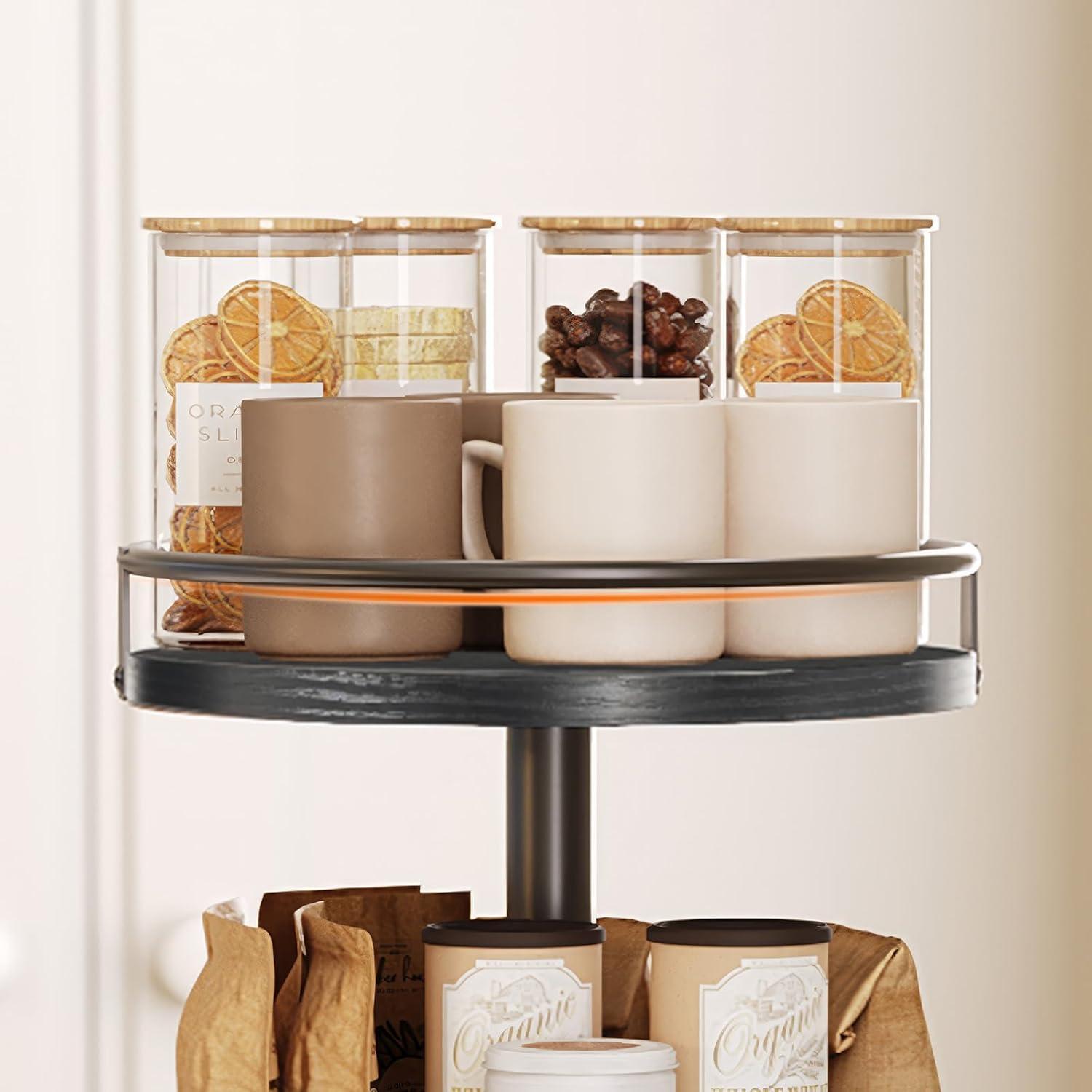 Organizador de Especias Giratorio HOOBRO 3 Niveles Negro
