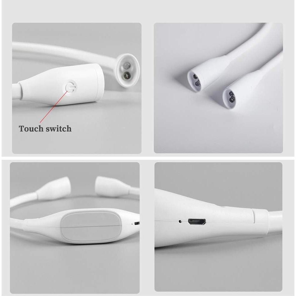 Luz de Lectura Flexible QEBIDUM, 3 Niveles de Brillo, USB