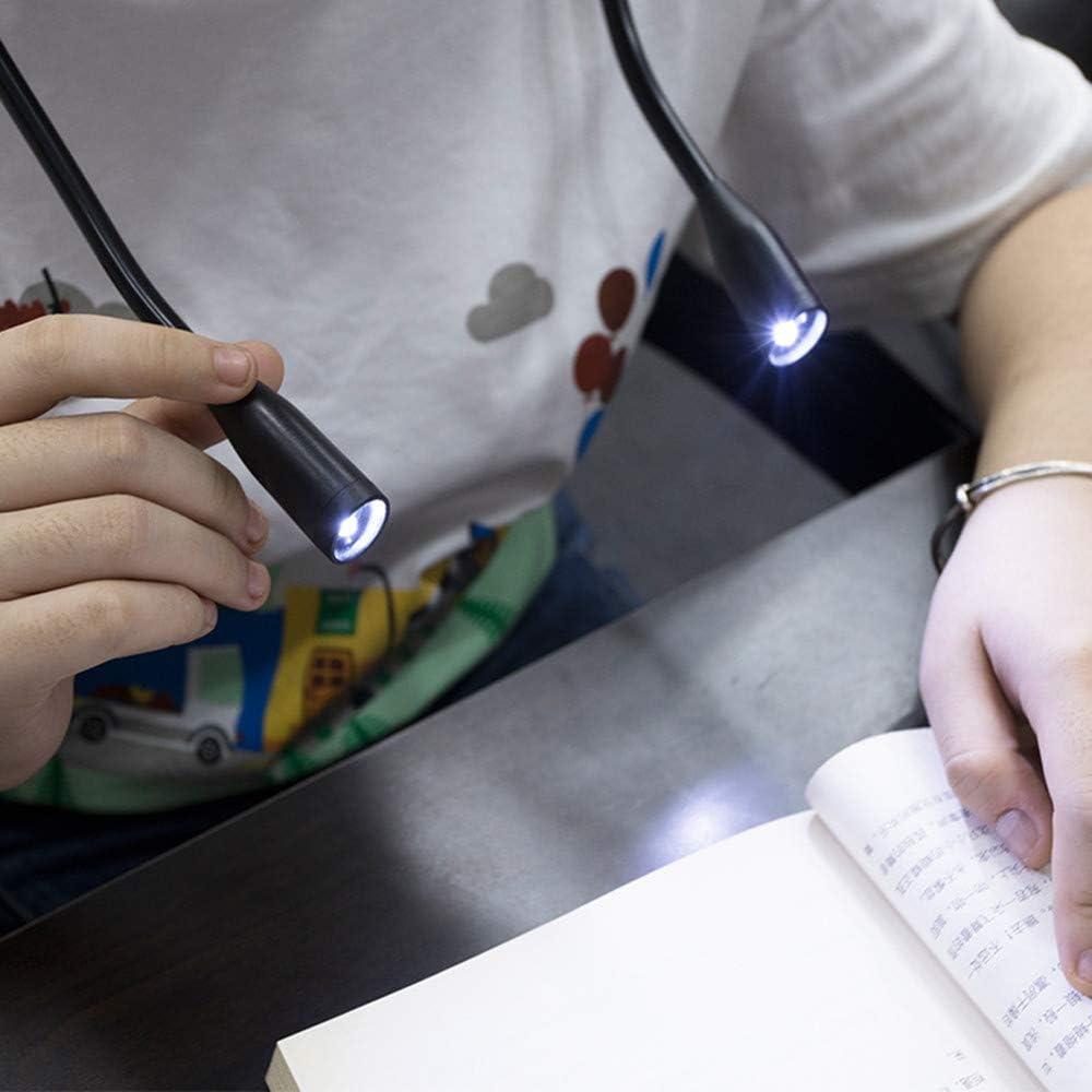 Luz de Lectura Flexible QEBIDUM, 3 Niveles de Brillo, USB