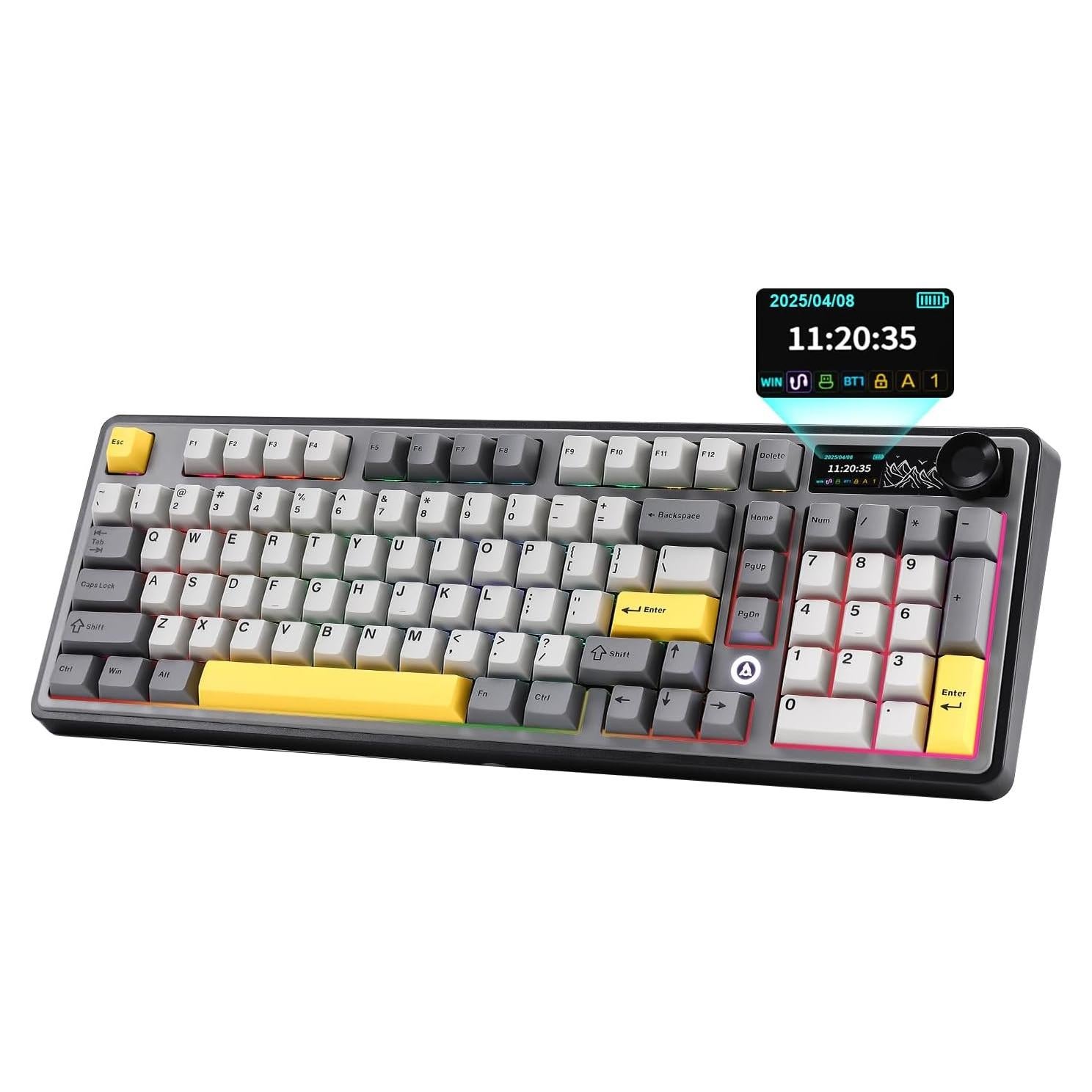 Teclado Mecánico Inalámbrico AJAZZ AK980 RGB 98% Negro