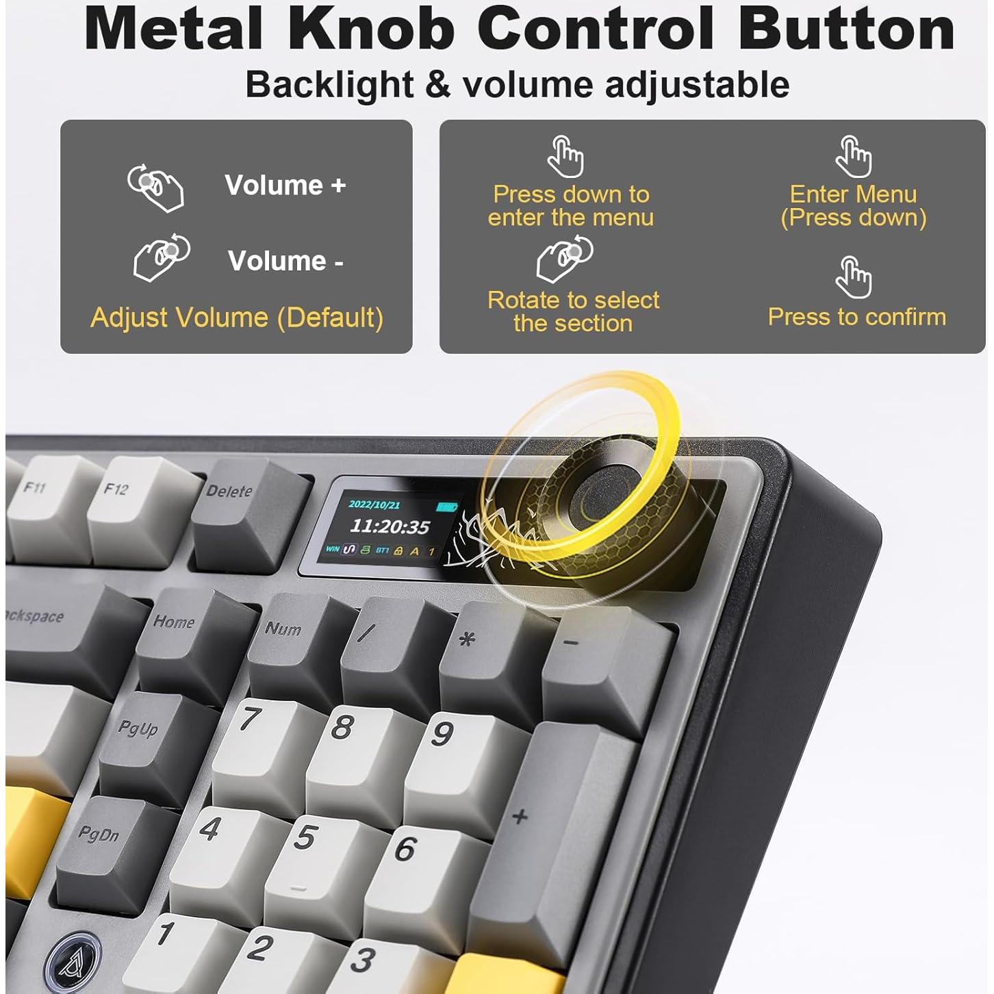 Teclado Mecánico Inalámbrico AJAZZ AK980 RGB 98% Negro