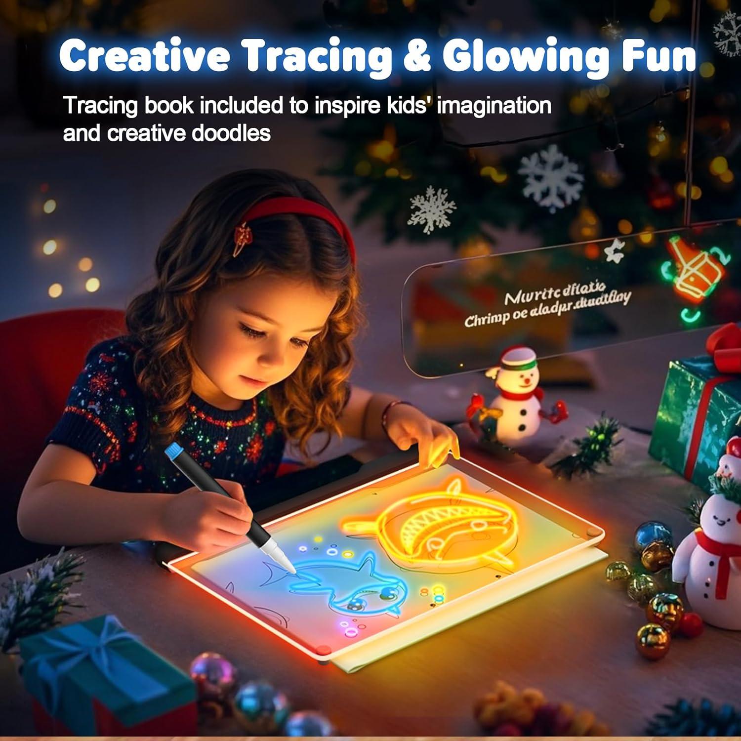 Tablero de Notas LED Recargable 16" He Yinzi E16 con 7 Modos de Luz