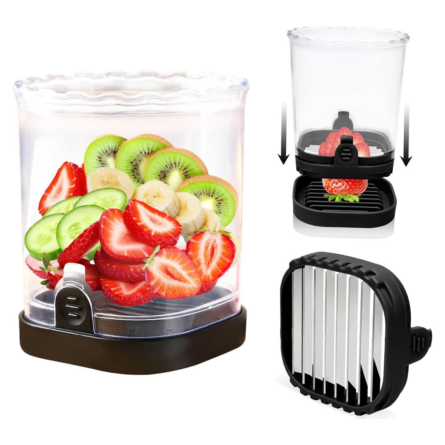 Cortador de Taza 365Home para Frutas y Verduras - Negro