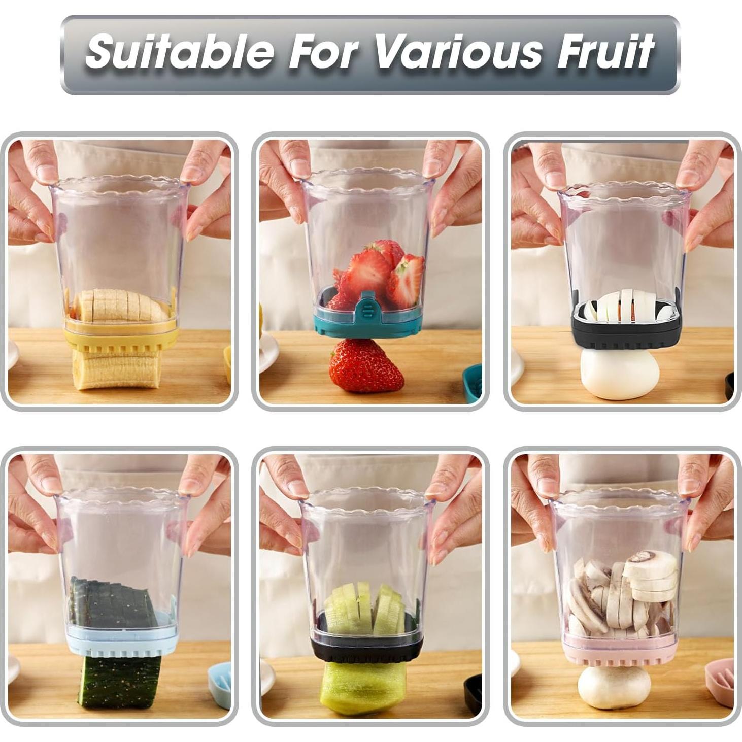 Cortador de Taza 365Home para Frutas y Verduras - Negro