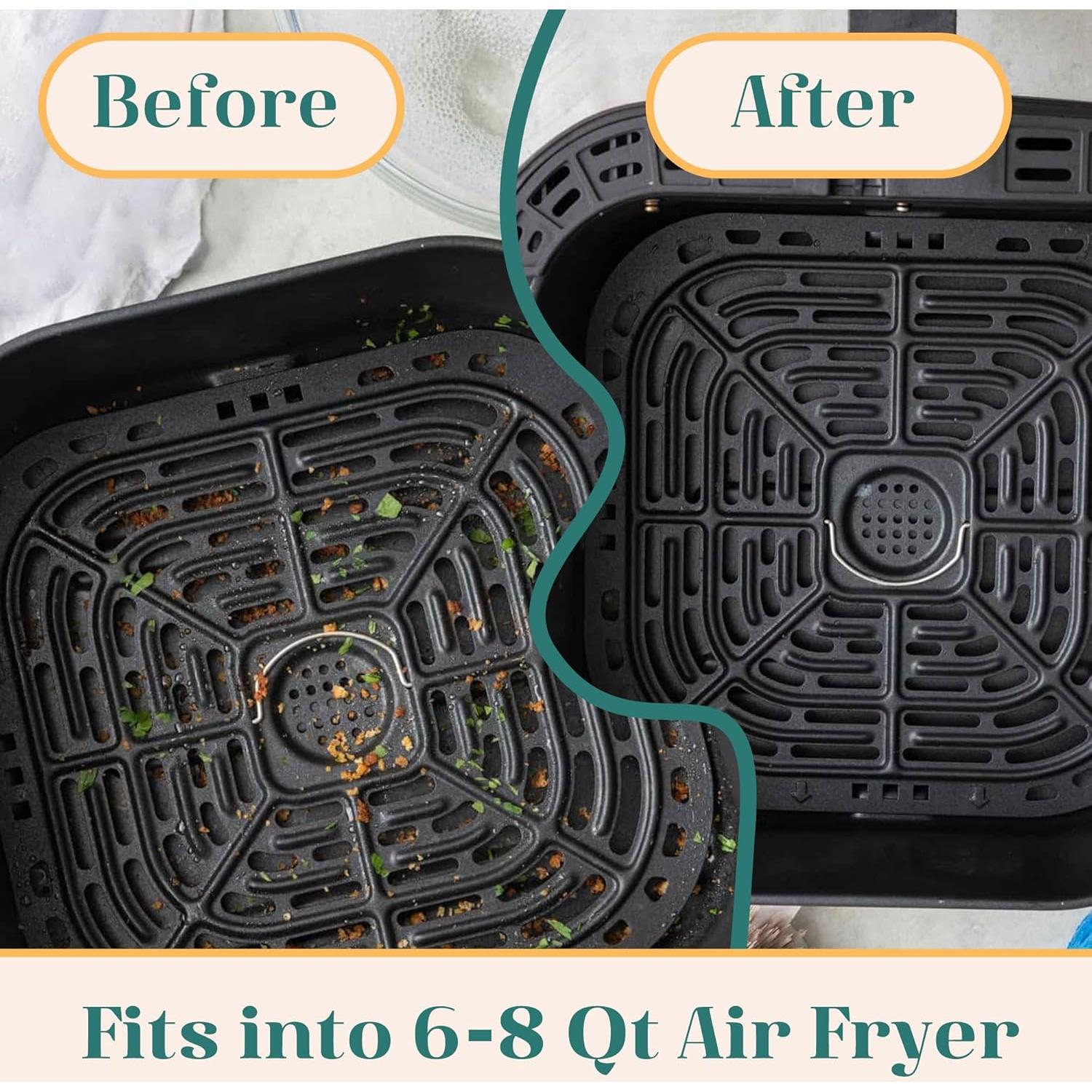 Forros de Silicona Reutilizables SAMNATE 20 cm para Freidora de Aire