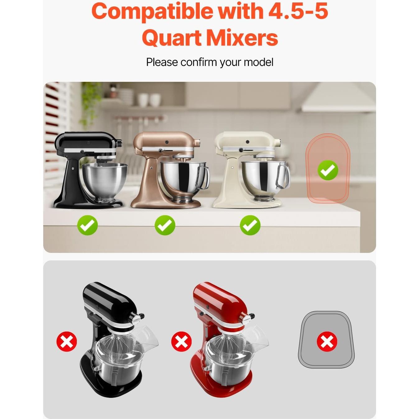Alfombrilla Deslizante VEVOR para Mezclador Kitchen Aid 4.5-5 Qt