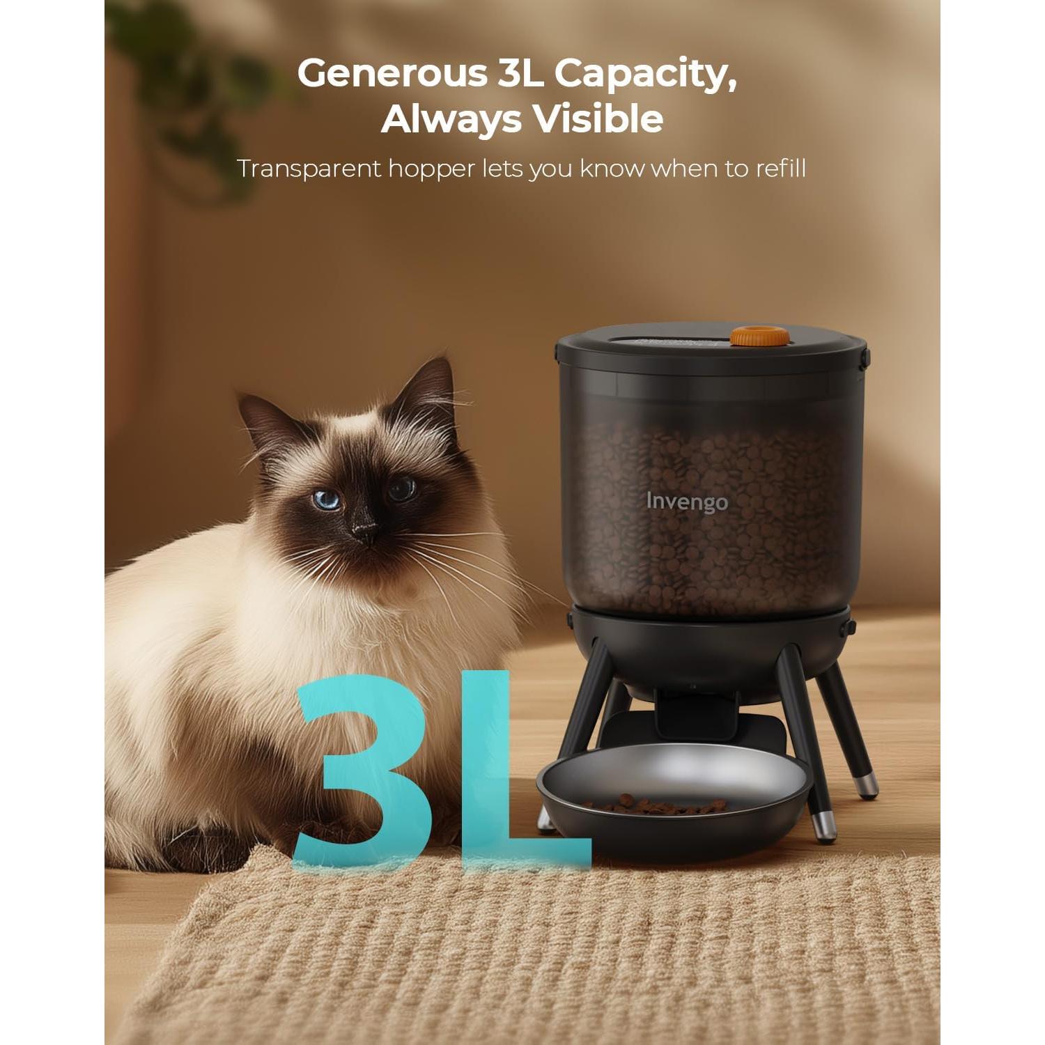 Comedero Automático Invengo PTM-40A3 para Gatos 3L