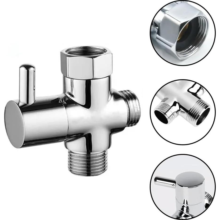 Válvula de Desvío de Ducha TONGNIDA G1/2" Latón Cromado