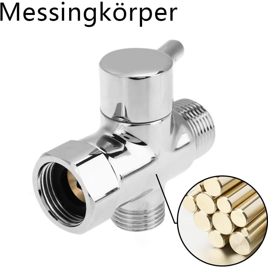 Válvula de Desvío de Ducha TONGNIDA G1/2" Latón Cromado