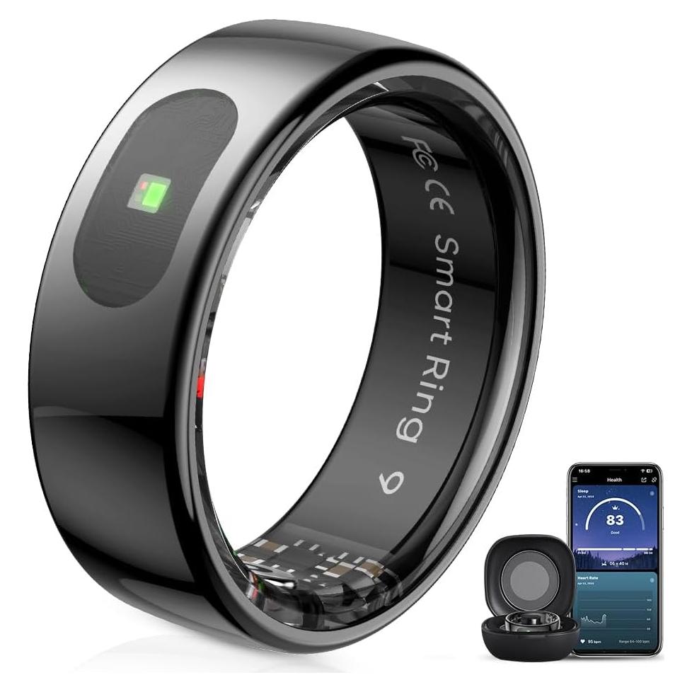 Anillo Inteligente UouNeaCo R08 Negro - Fitness y Salud 5ATM