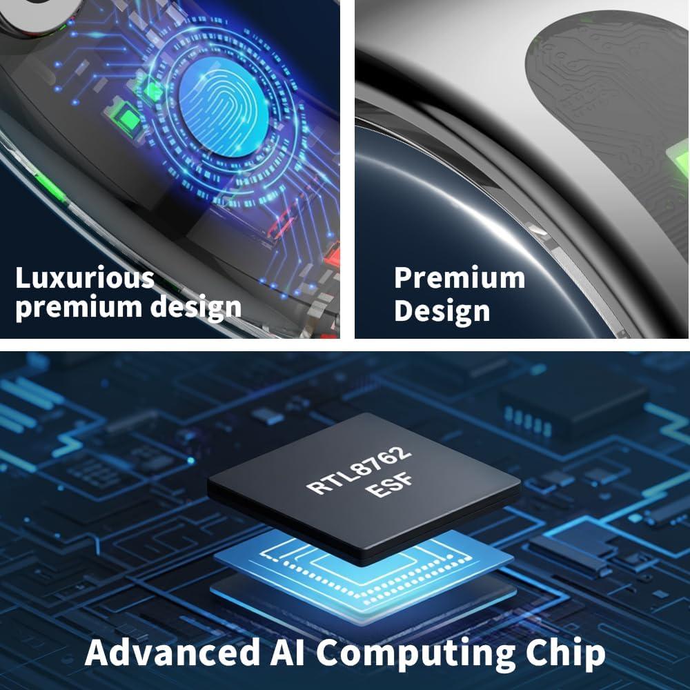 Anillo Inteligente UouNeaCo R08 Negro - Fitness y Salud 5ATM