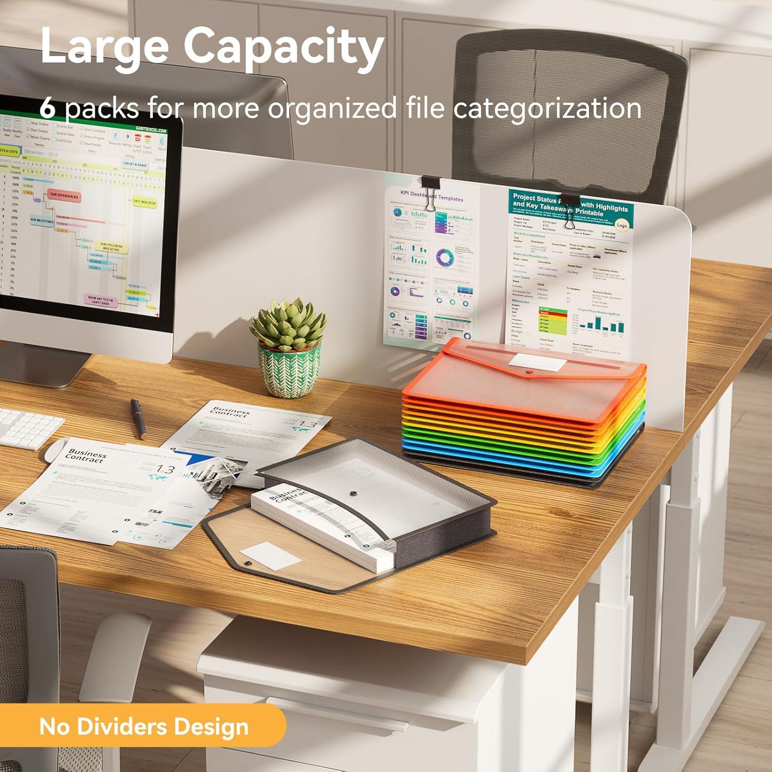 Carpeta Plástica Expansible ABC vida 6 Pcs A4 1000 Hojas