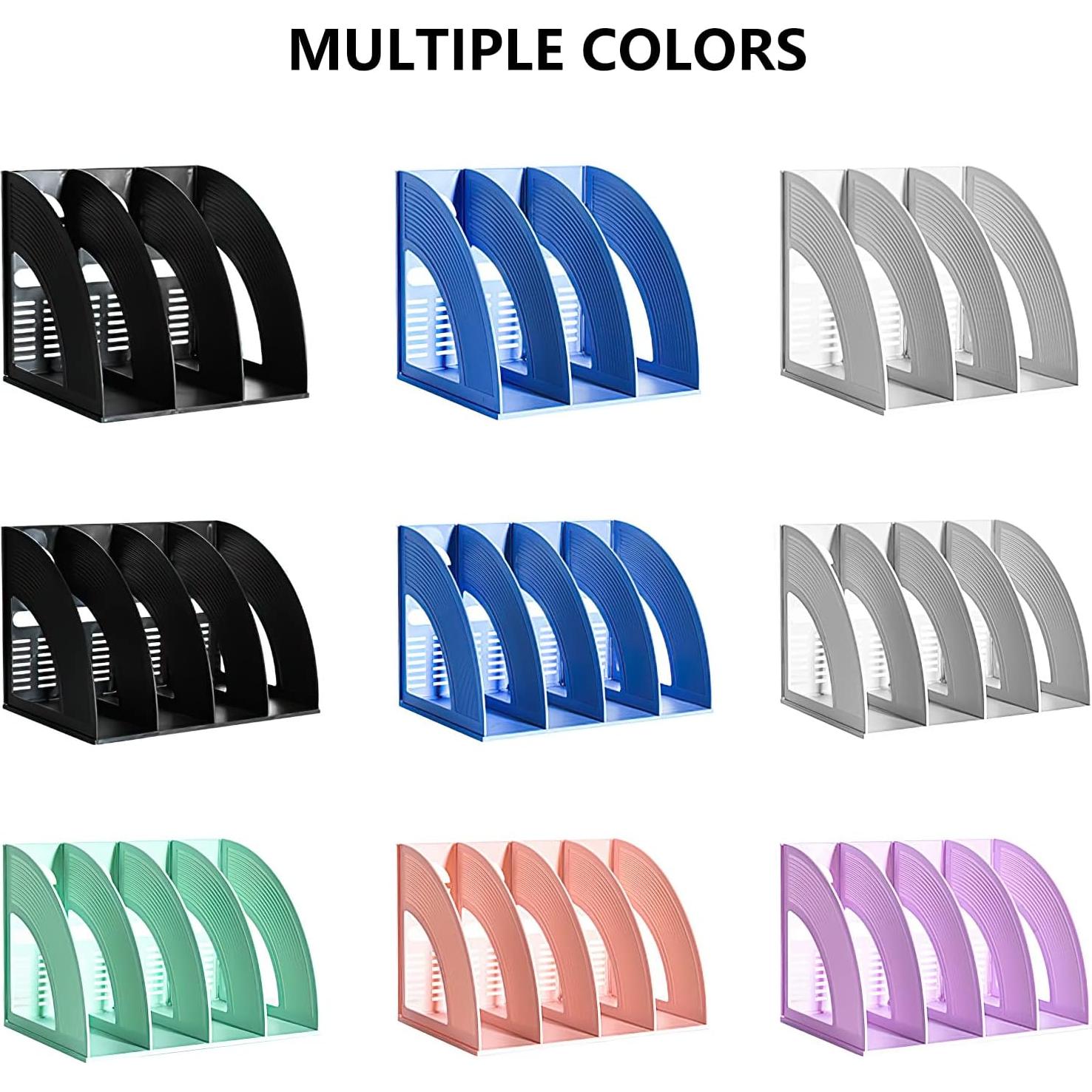 Soporte Vertical para Revistas Marte Vanci 4 Secciones Negro