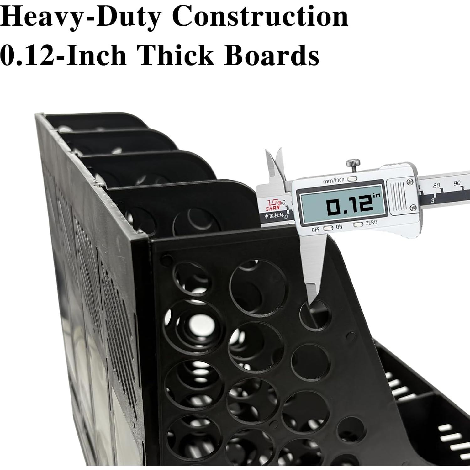 Organizador de Revistas Ysenchan Negro 4 Compartimentos 31.5x25.4x30.5cm