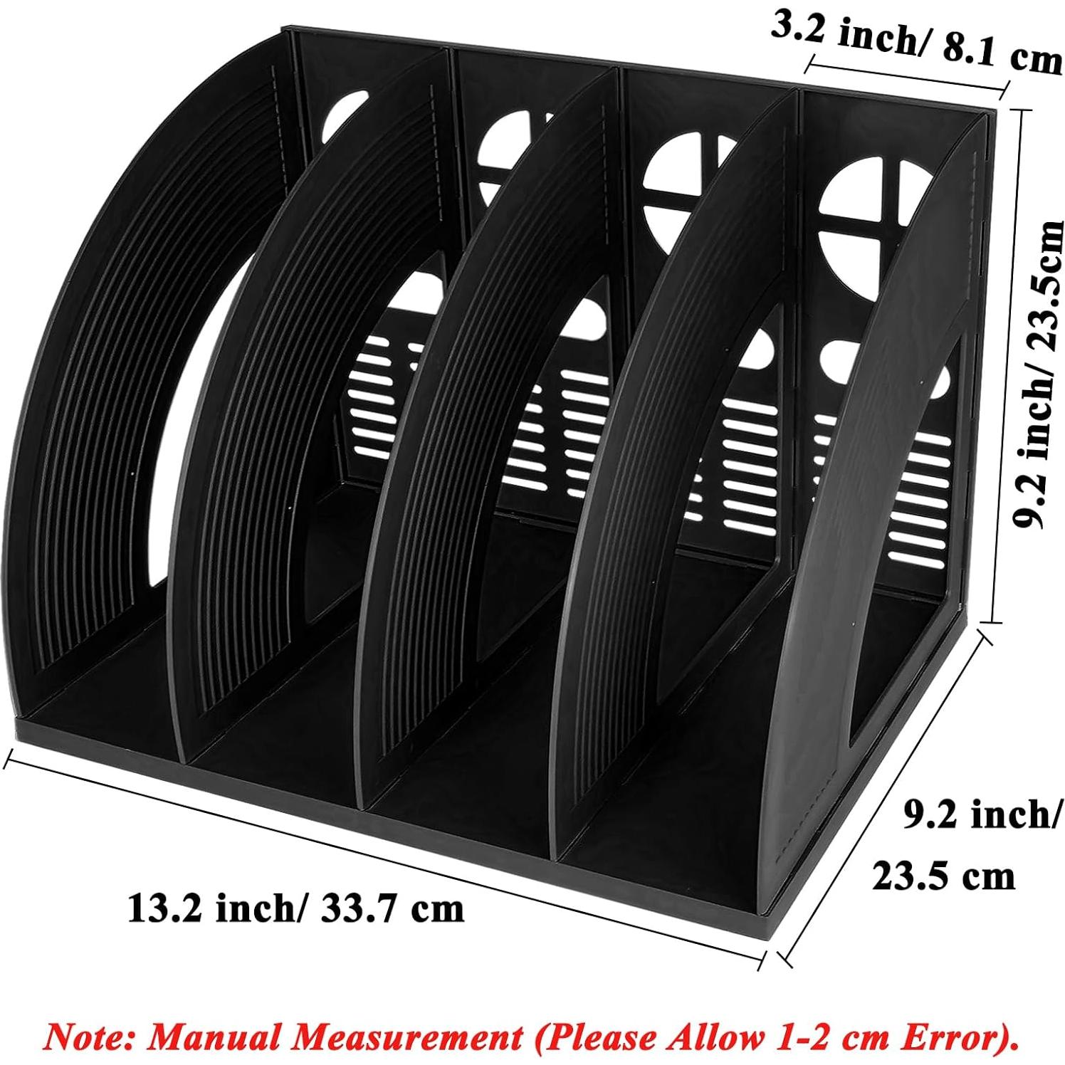 Soporte de Revista SAYEEC 4 Compartimentos Negro Organizador
