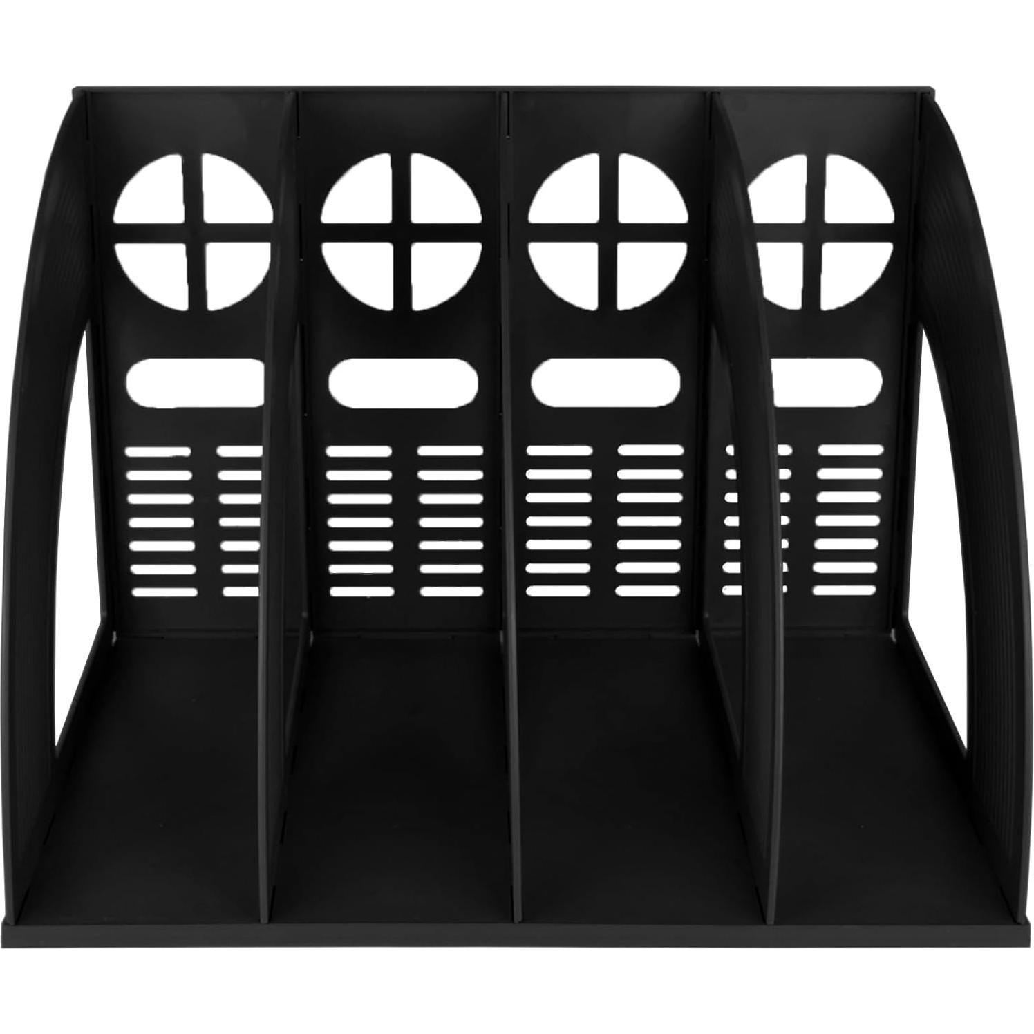 Soporte de Revista SAYEEC 4 Compartimentos Negro Organizador