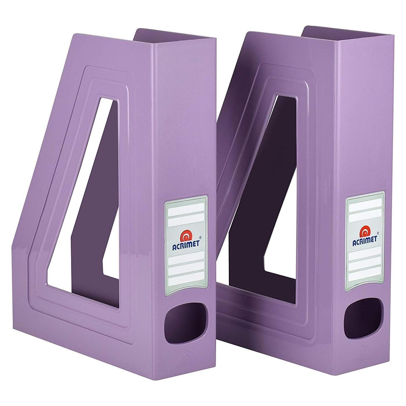 Soporte para Revistas Acrimet, Plástico Púrpura, Paquete de 2