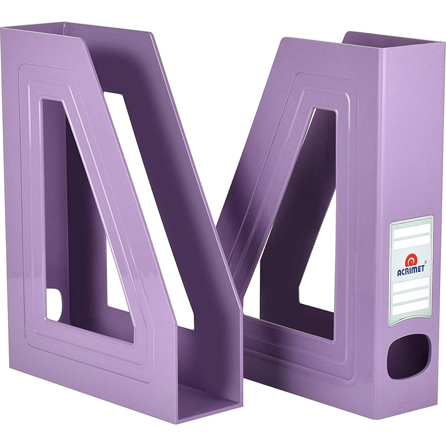Soporte para Revistas Acrimet, Plástico Púrpura, Paquete de 2