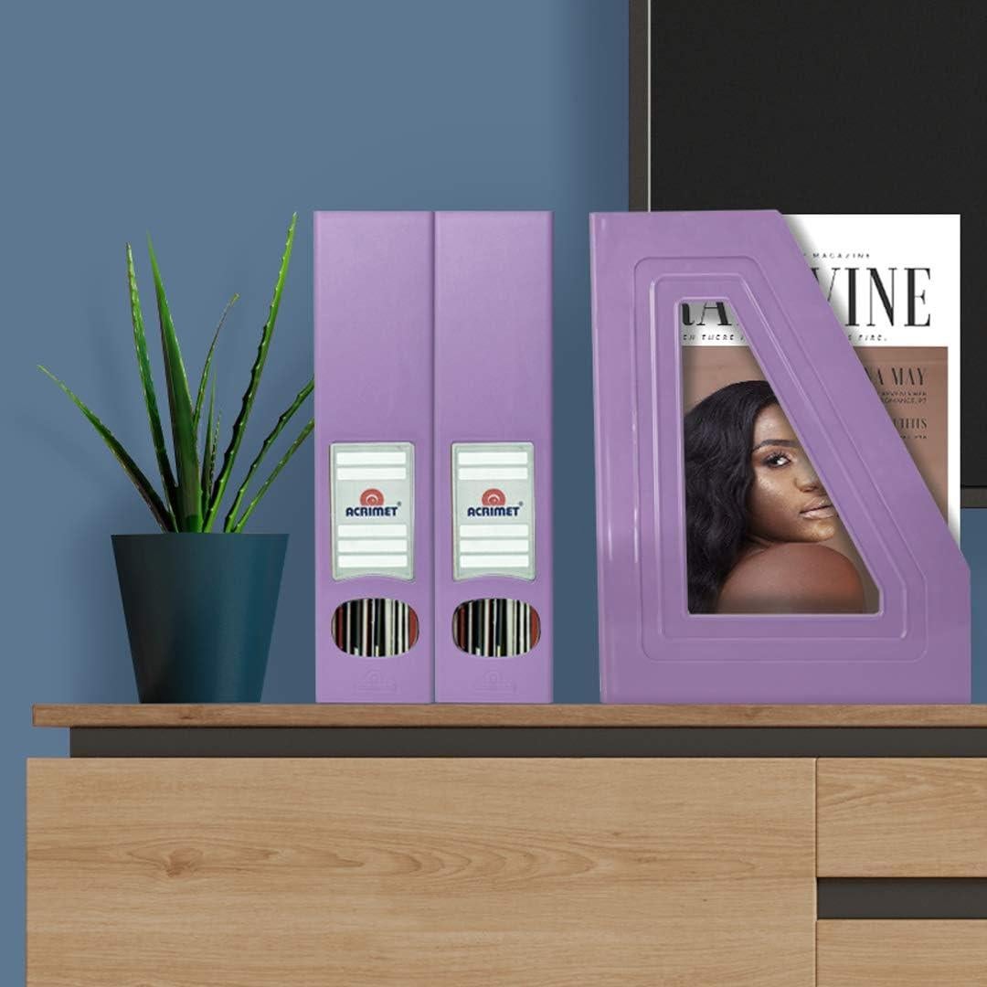 Soporte para Revistas Acrimet, Plástico Púrpura, Paquete de 2