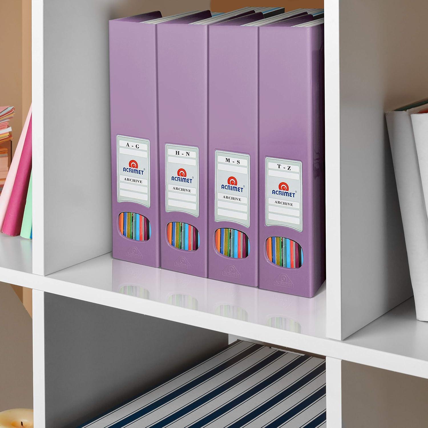 Soporte para Revistas Acrimet, Plástico Púrpura, Paquete de 2