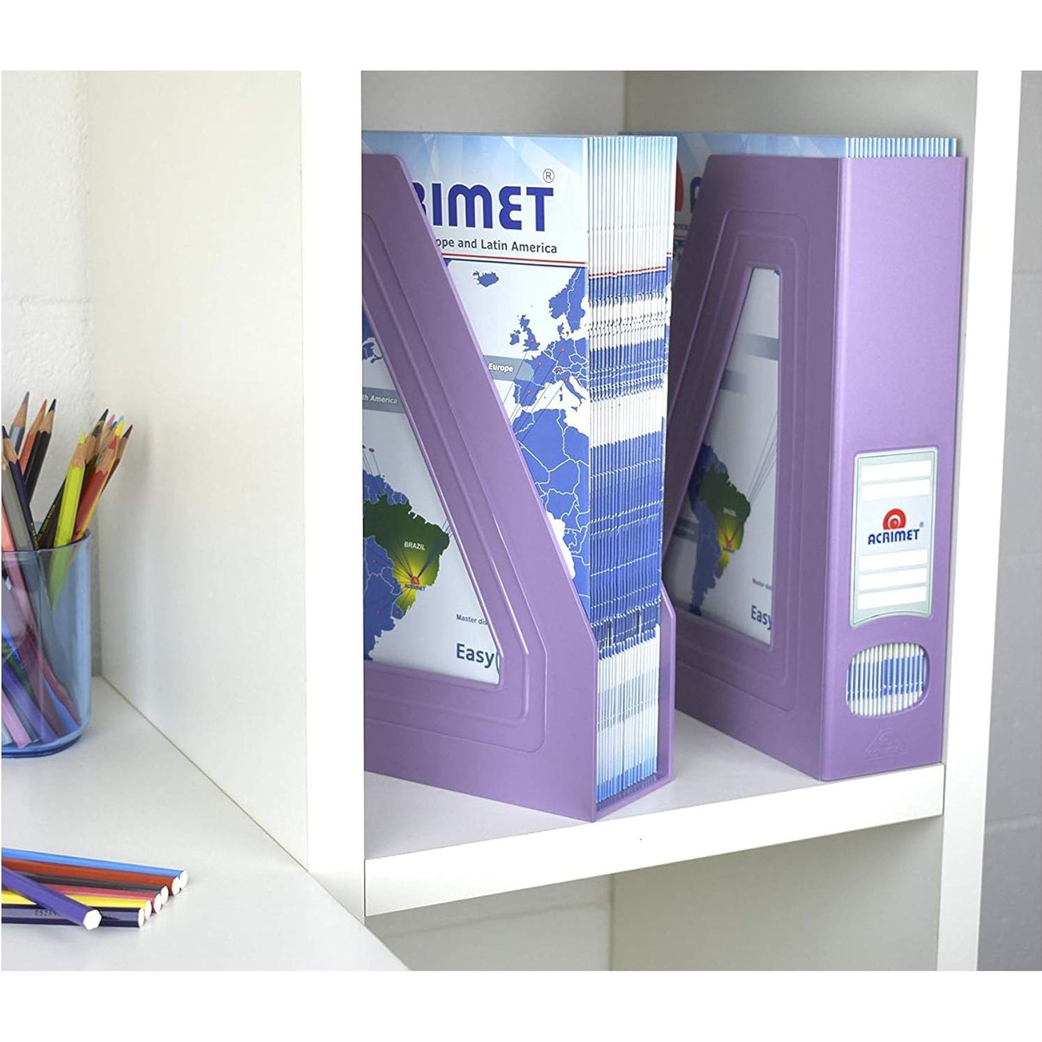 Soporte para Revistas Acrimet, Plástico Púrpura, Paquete de 2