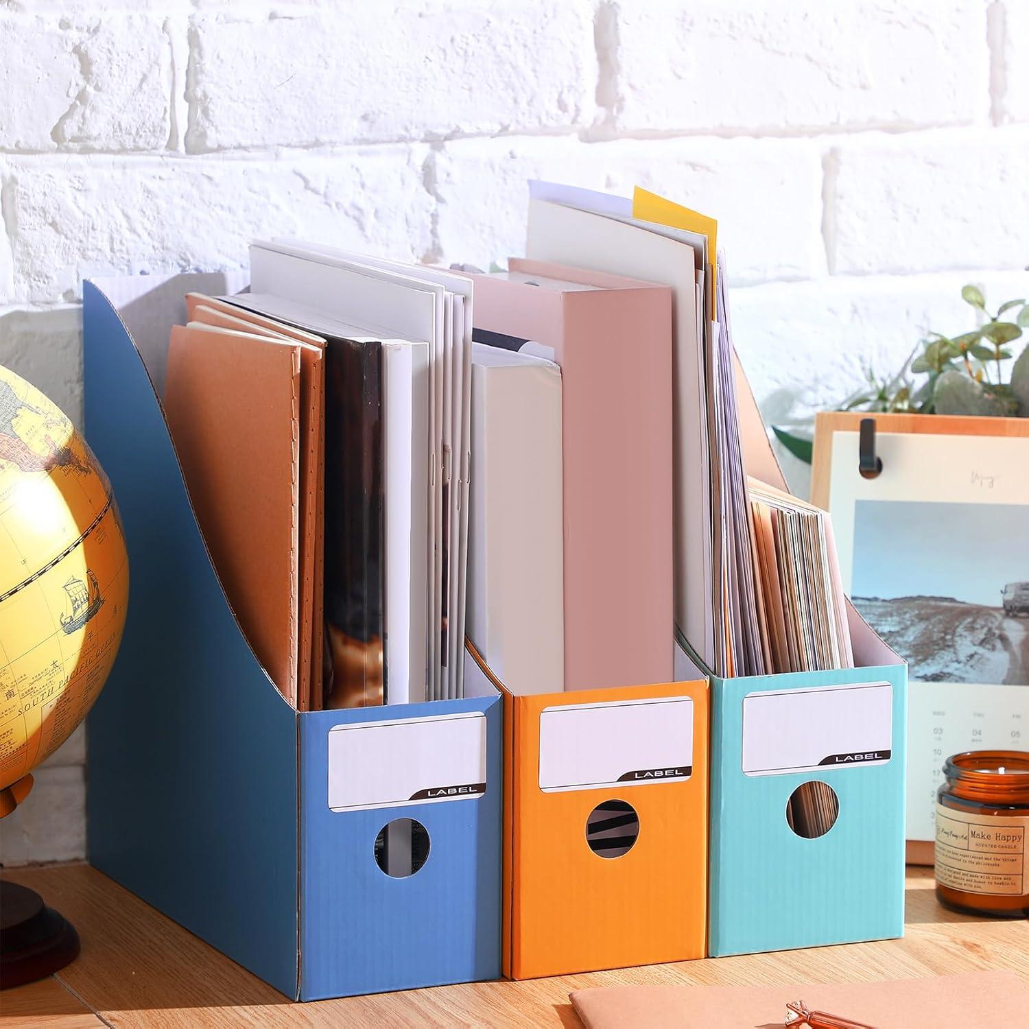 Soportes de Revistas de Cartón Colarr 12 Colores con Etiquetas