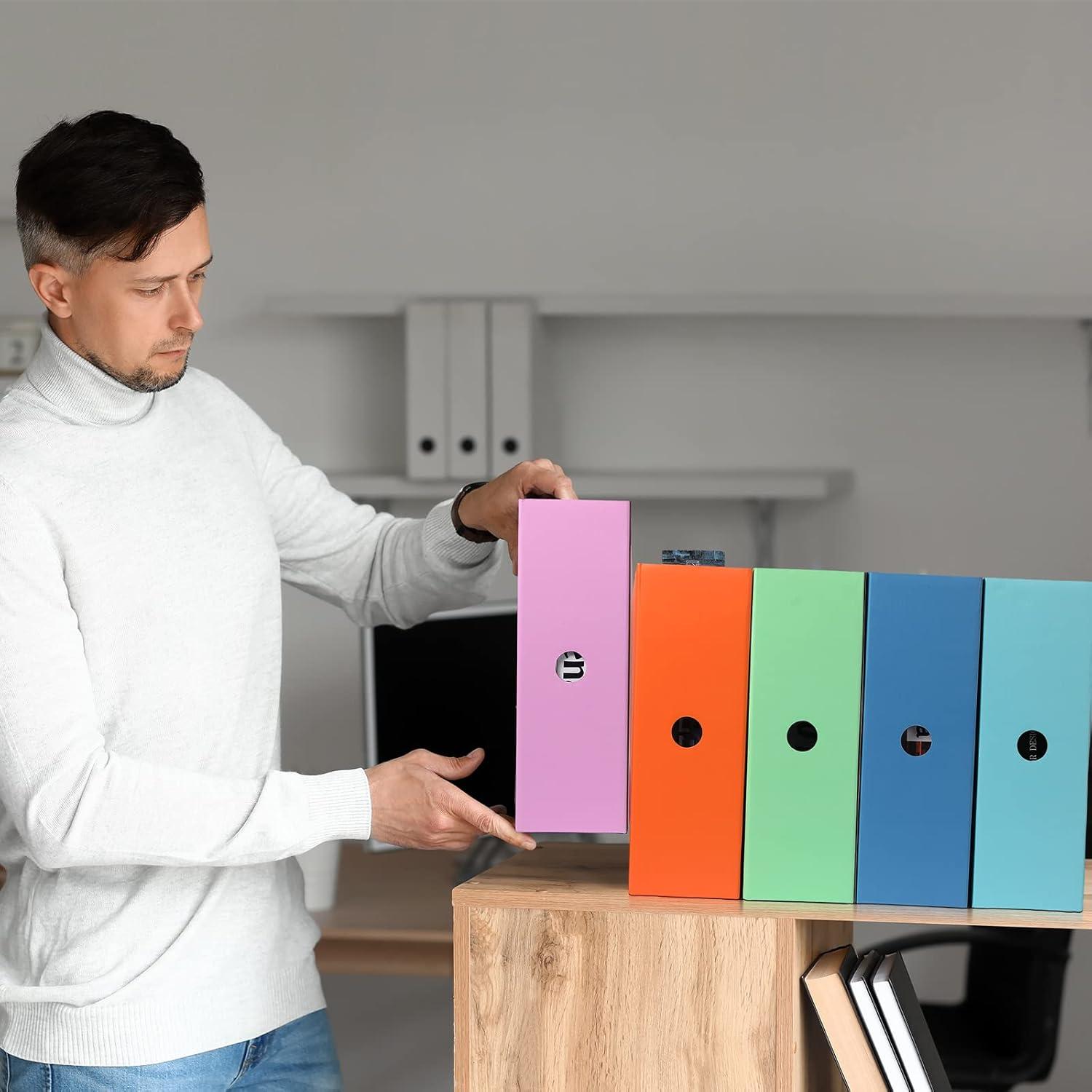 Soportes de Revistas de Cartón Colarr 12 Colores con Etiquetas