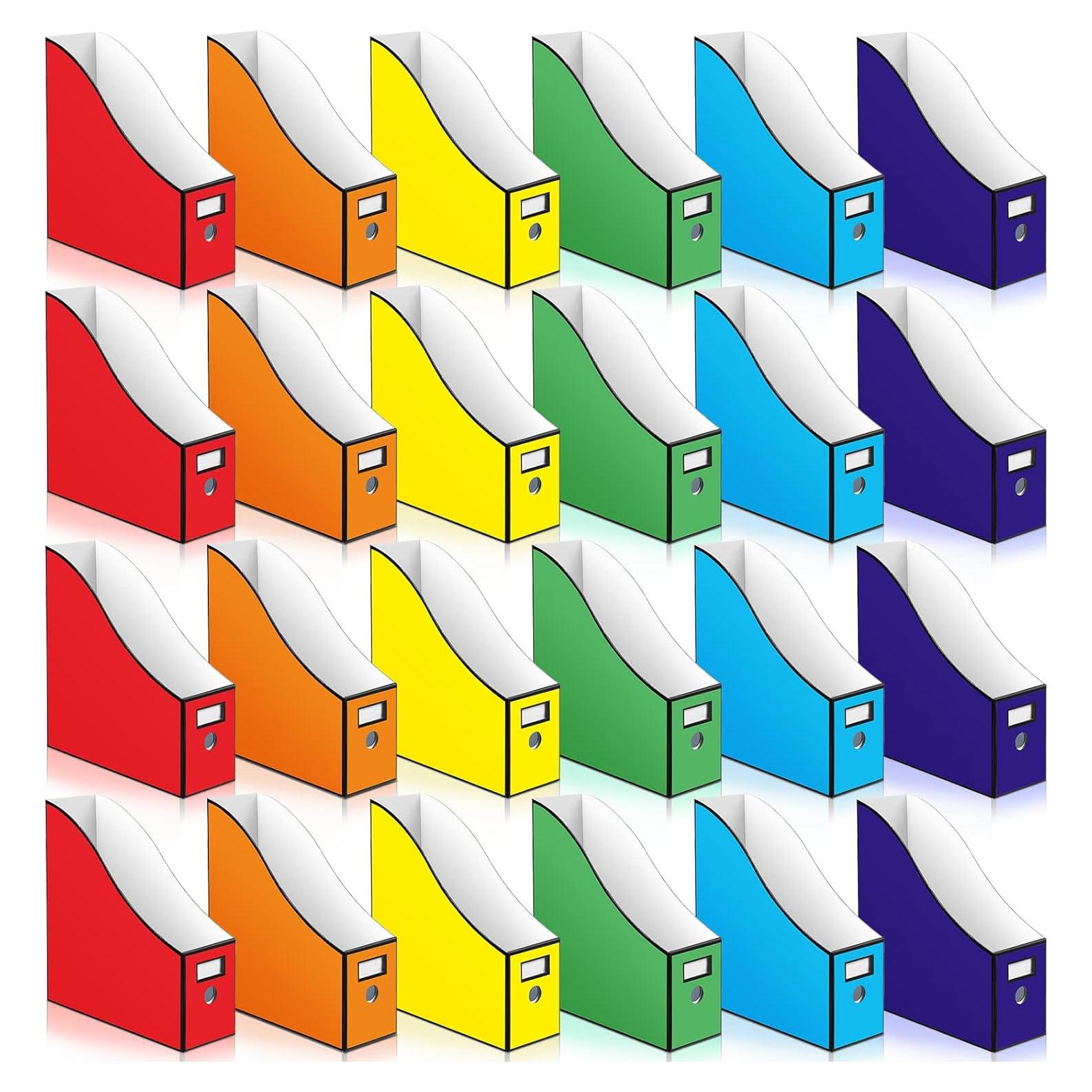 Organizador de Revistas de Cartón BBTO 24 Piezas Multicolor 26.9x25.9x8.9cm
