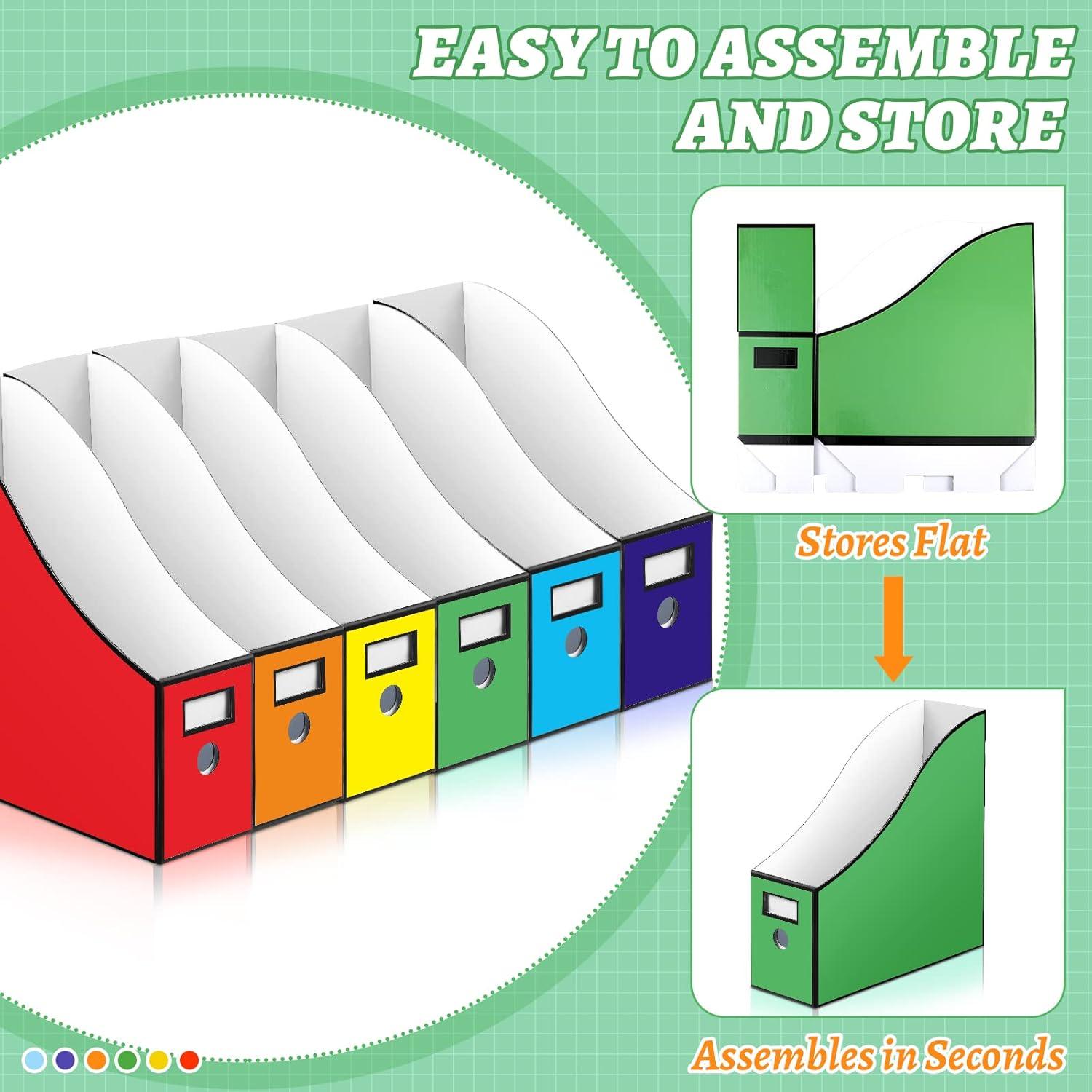 Organizador de Revistas de Cartón BBTO 24 Piezas Multicolor 26.9x25.9x8.9cm